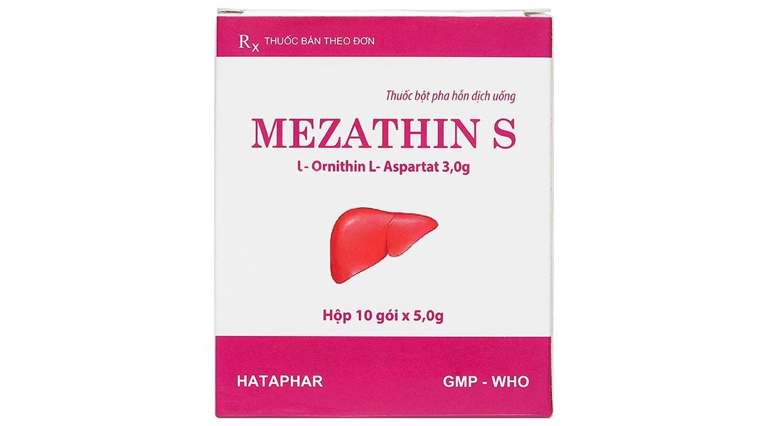 Bột pha hỗn dịch uống Mezathin S 3g tăng giải độc Amoniac ở gan (10 gói x 5g) - 1