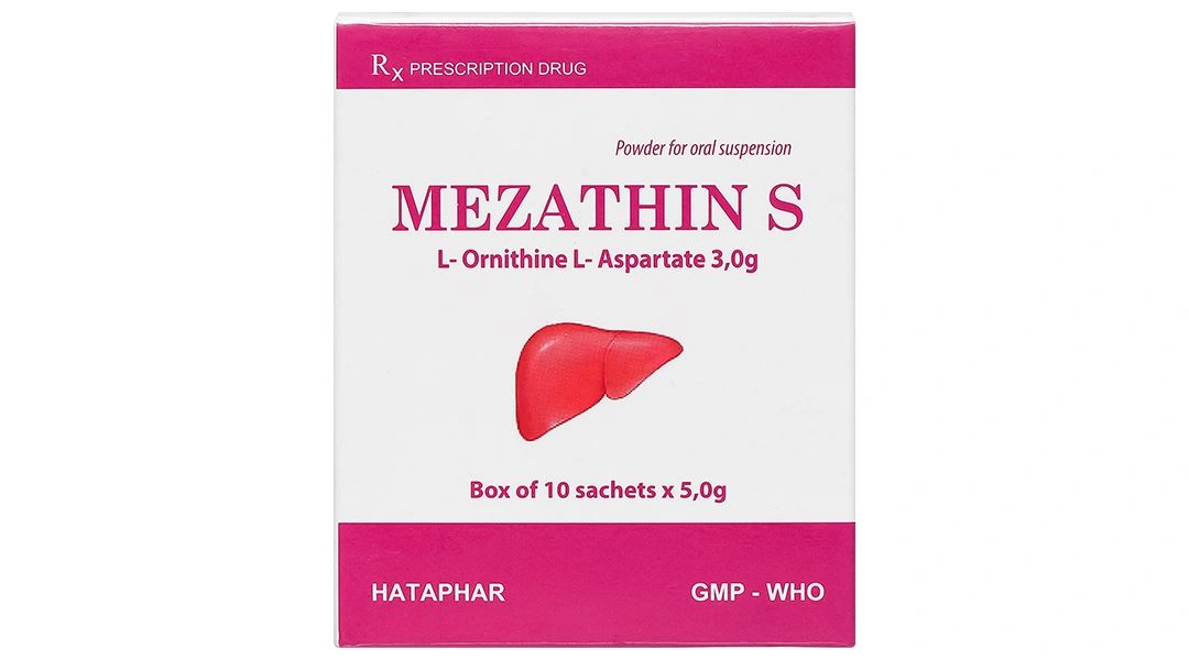 Bột pha hỗn dịch uống Mezathin S 3g tăng giải độc Amoniac ở gan (10 gói x 5g) - 2