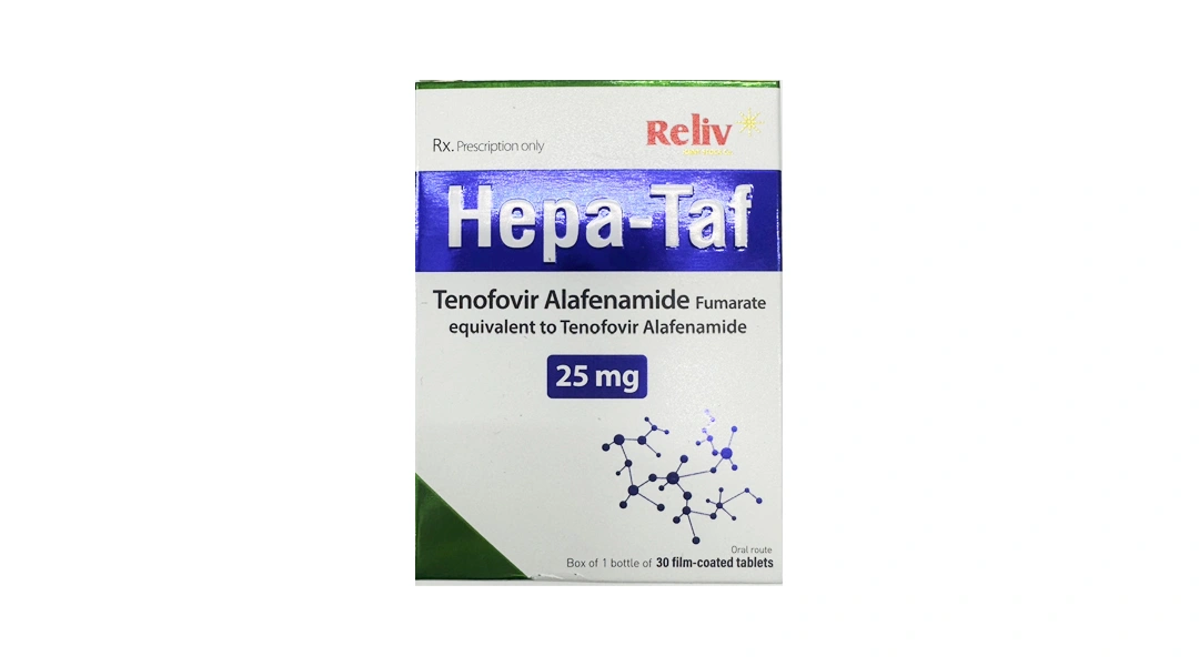 Hepa-Taf 25mg trị viêm gan siêu vi B mạn tính lọ 30 viên - 1
