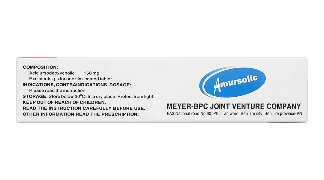 Amursolic 150mg làm tan sỏi cholesterol ở những người bệnh sỏi mật (5 vỉ x 10 viên) - 2