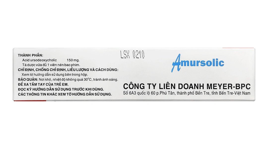 Amursolic 150mg làm tan sỏi cholesterol ở những người bệnh sỏi mật (5 vỉ x 10 viên) - 3
