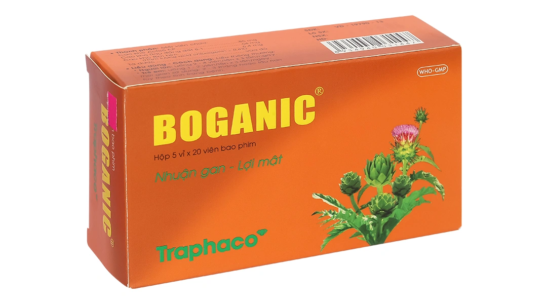 Viên bao phim Boganic hỗ trợ trị suy giảm chức năng gan, viêm gan (5 vỉ x 20 viên) - 