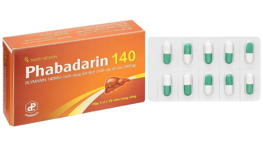 Phabadarin 140 hỗ trợ bảo vệ tế bào gan (3 vỉ x 10 viên) - 
