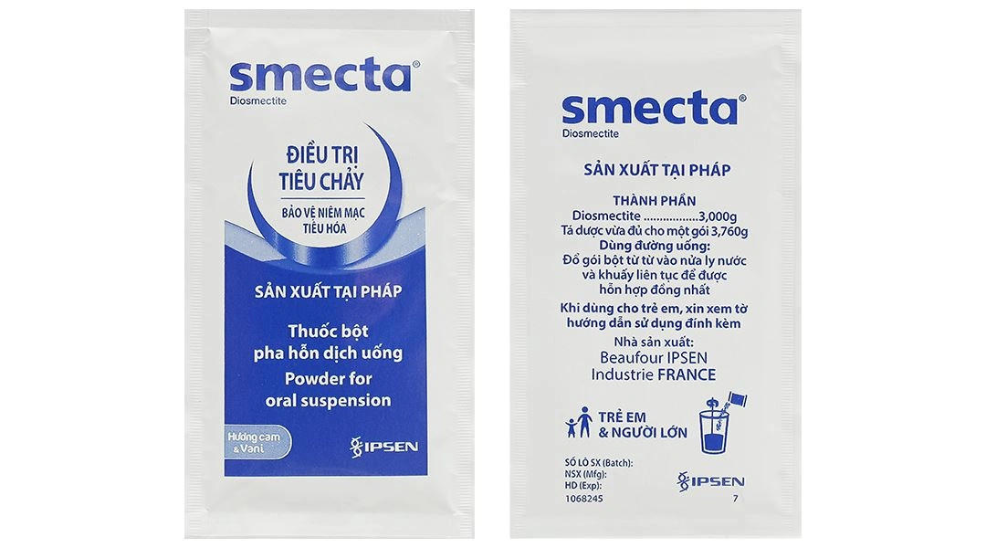 Bột pha hỗn dịch uống Smecta 3g trị các triệu chứng tiêu chảy cấp (30 gói x 3.76g) - 7