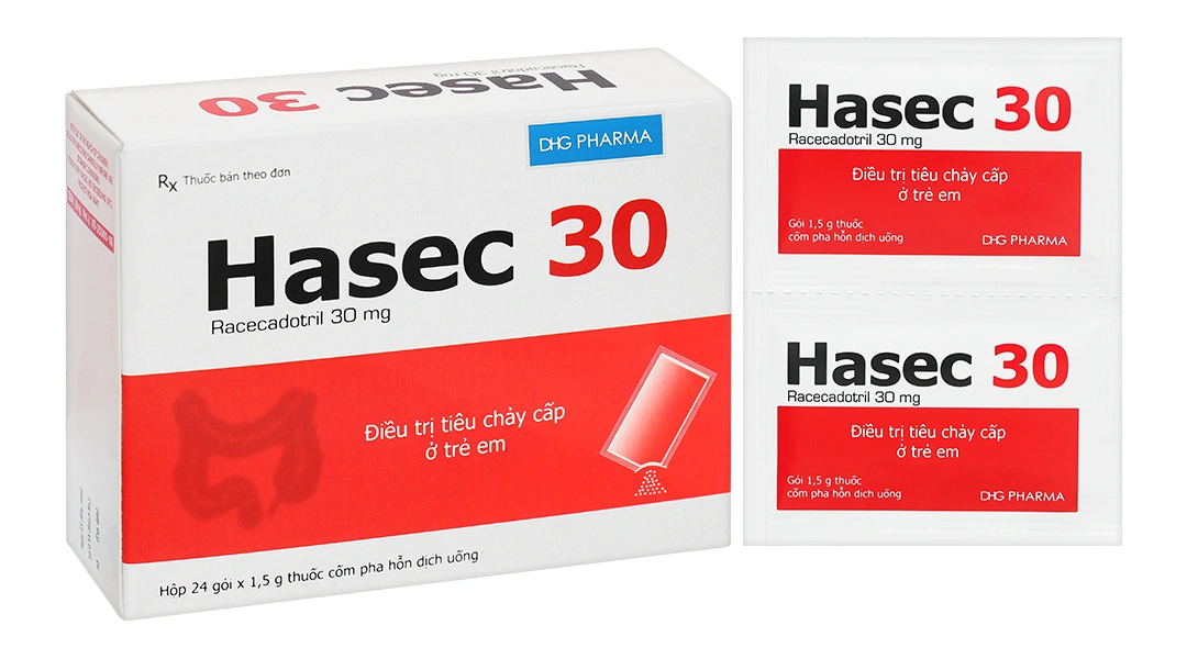 Thuốc cốm Hasec 30 điều trị triệu chứng tiêu chảy cấp ở trẻ em (24 gói x 1.5g) - 