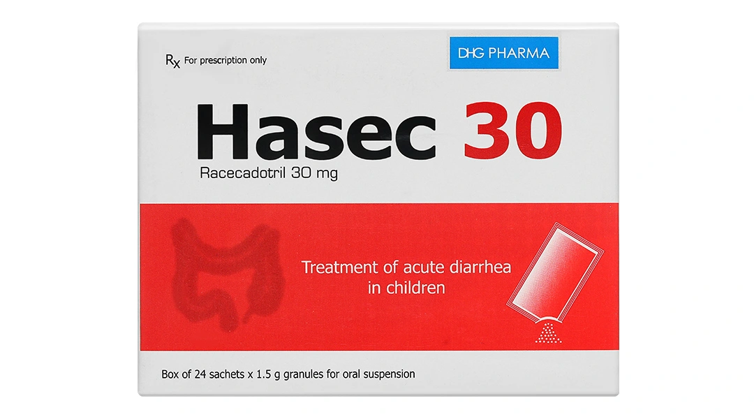 Thuốc cốm Hasec 30 điều trị triệu chứng tiêu chảy cấp ở trẻ em (24 gói x 1.5g) - 1