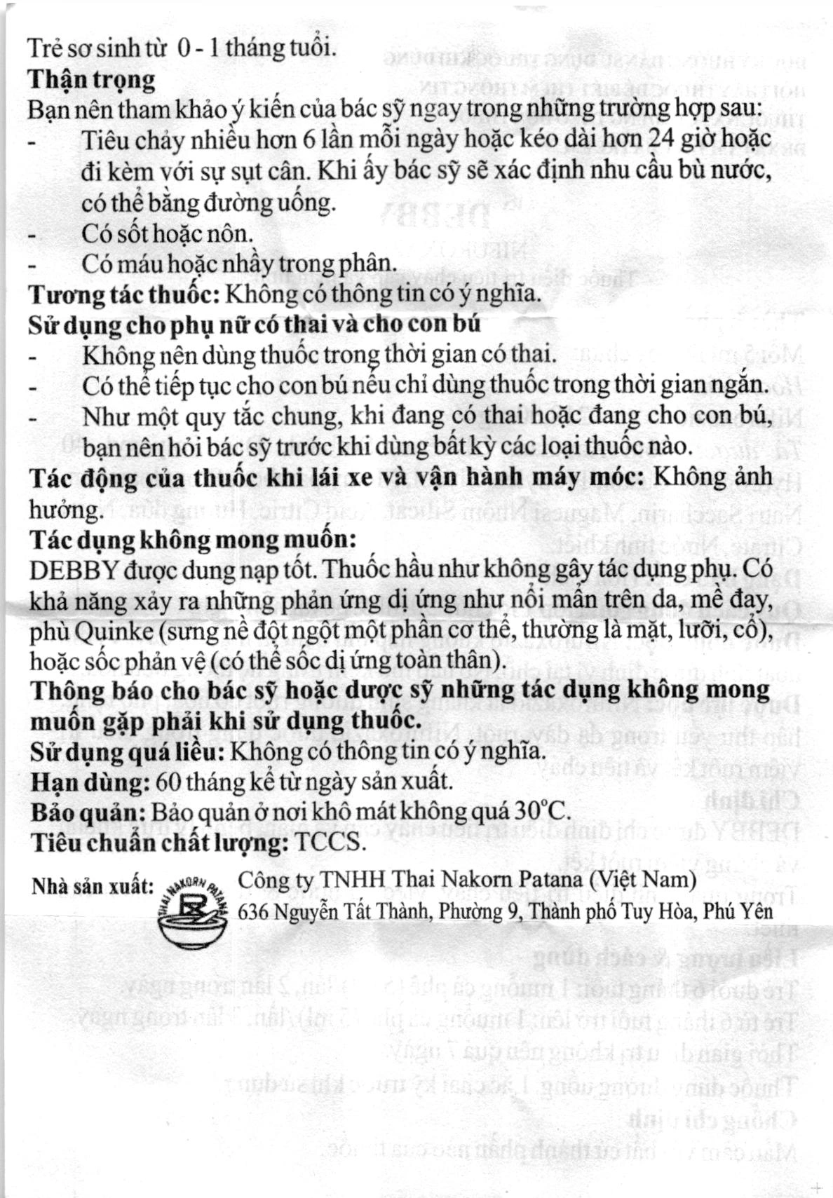 Hỗn dịch uống Debby điều trị tiêu chảy cấp và mạn tính chai 30ml - 9