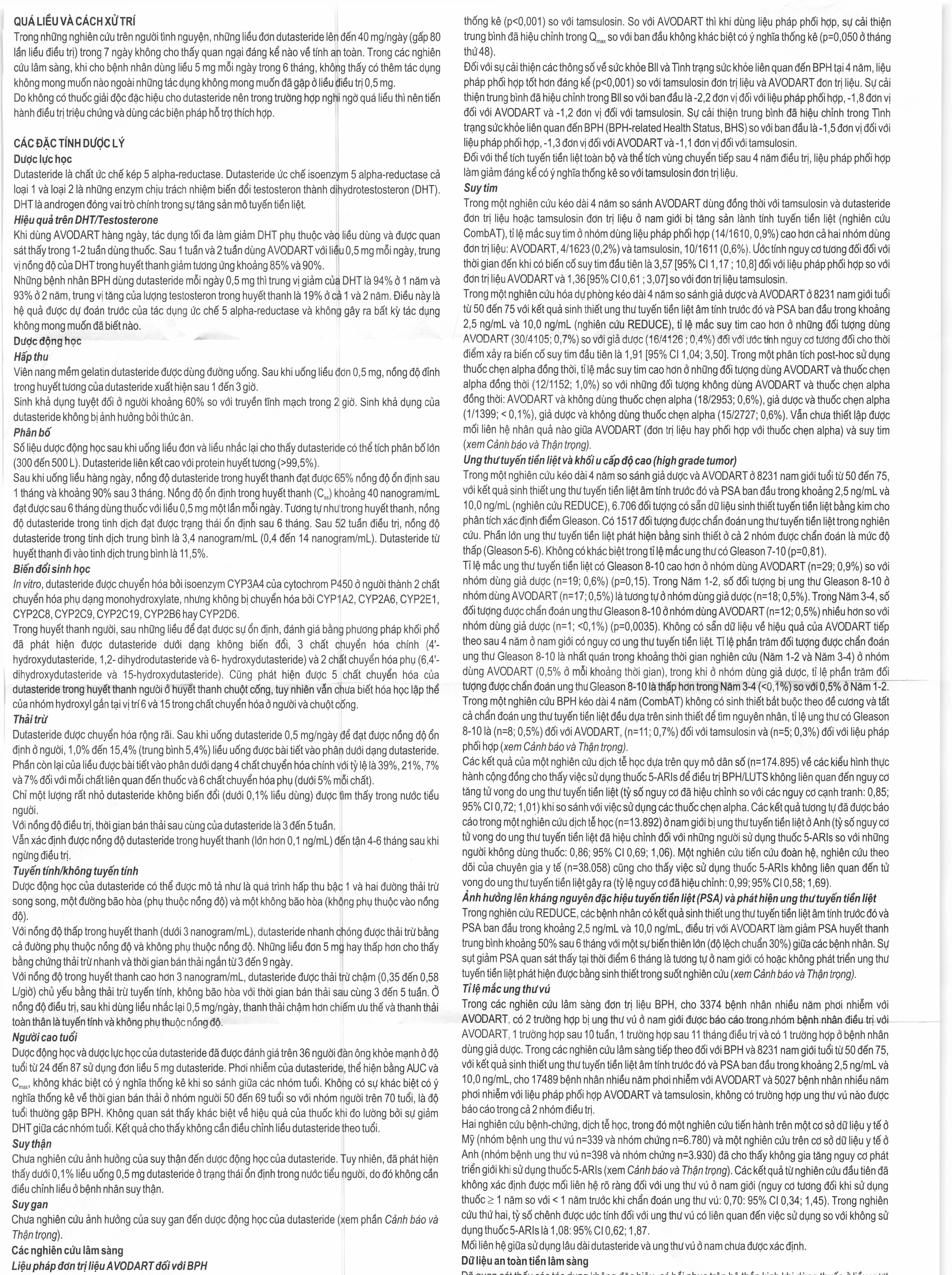 Avodart 0.5mg trị phì đại tuyến tiền liệt (3 vỉ x 10 viên) - 6