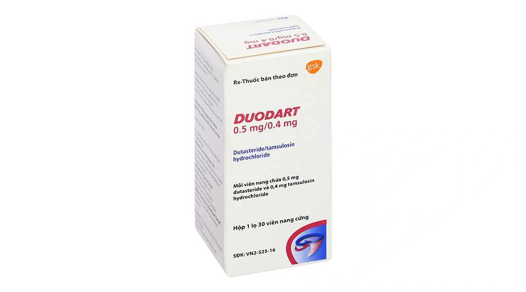 Duodart 0.5mg/0.4mg điều trị phì đại lành tính tuyến tiền liệt lọ 30 viên - 