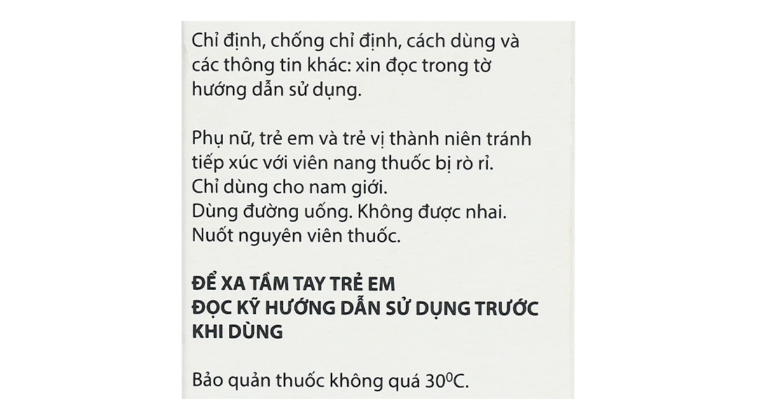Duodart 0.5mg/0.4mg điều trị phì đại lành tính tuyến tiền liệt lọ 30 viên - 6