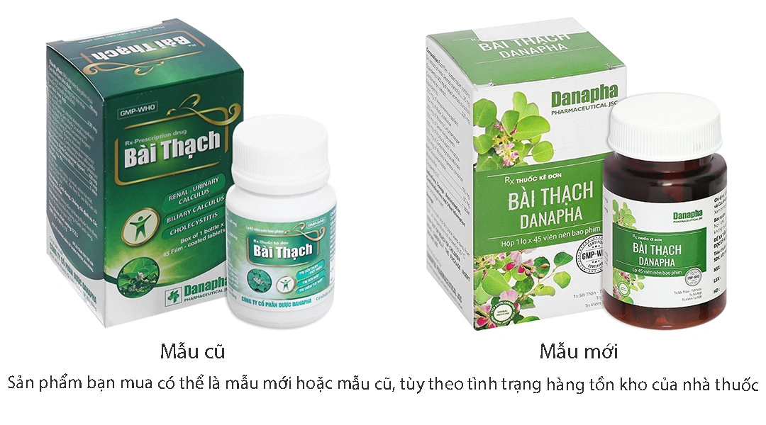 Bài Thạch Danapha điều trị sỏi thận, sỏi mật lọ 45 viên - 