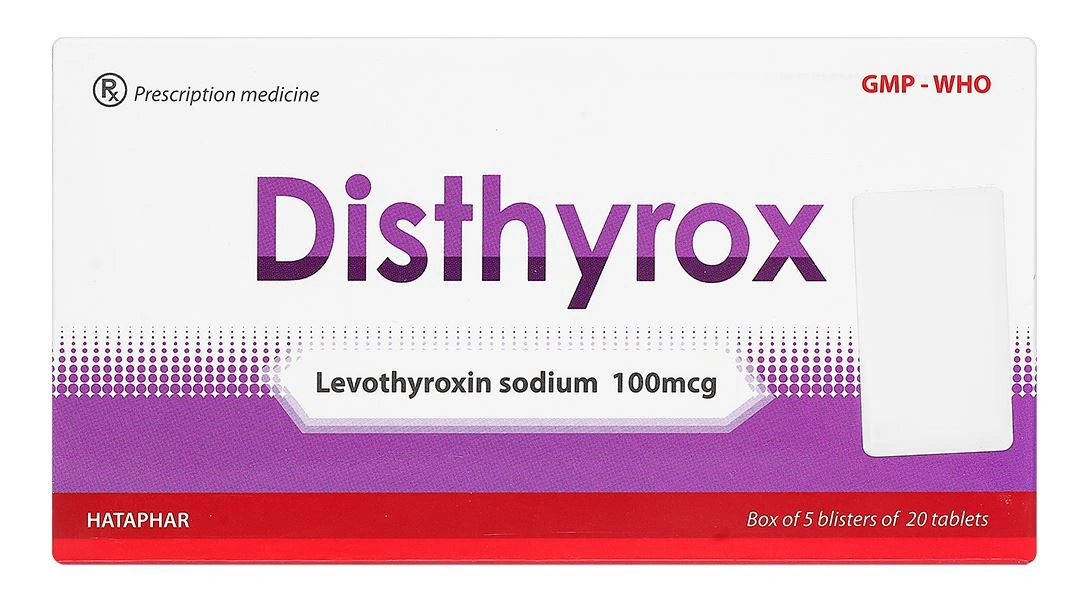 Disthyrox 100mcg điều trị các bệnh lý tuyến giáp (5 vỉ x 20 viên) - 1