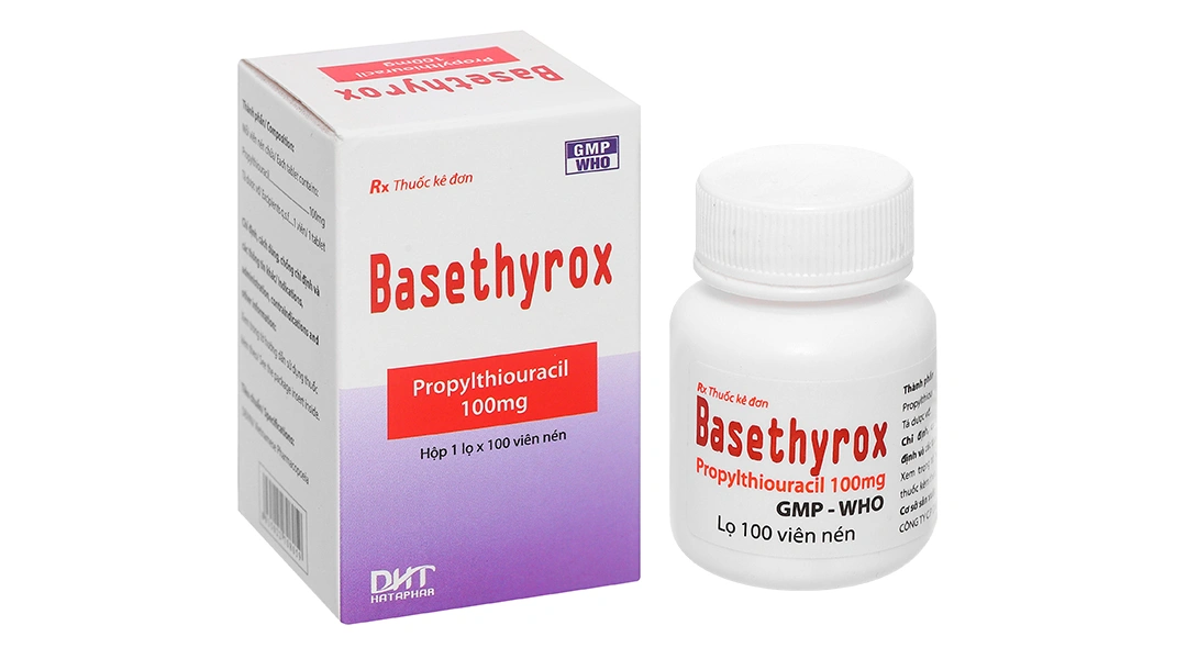Basethyrox 100mg trị tăng năng tuyến giáp lọ 100 viên - 