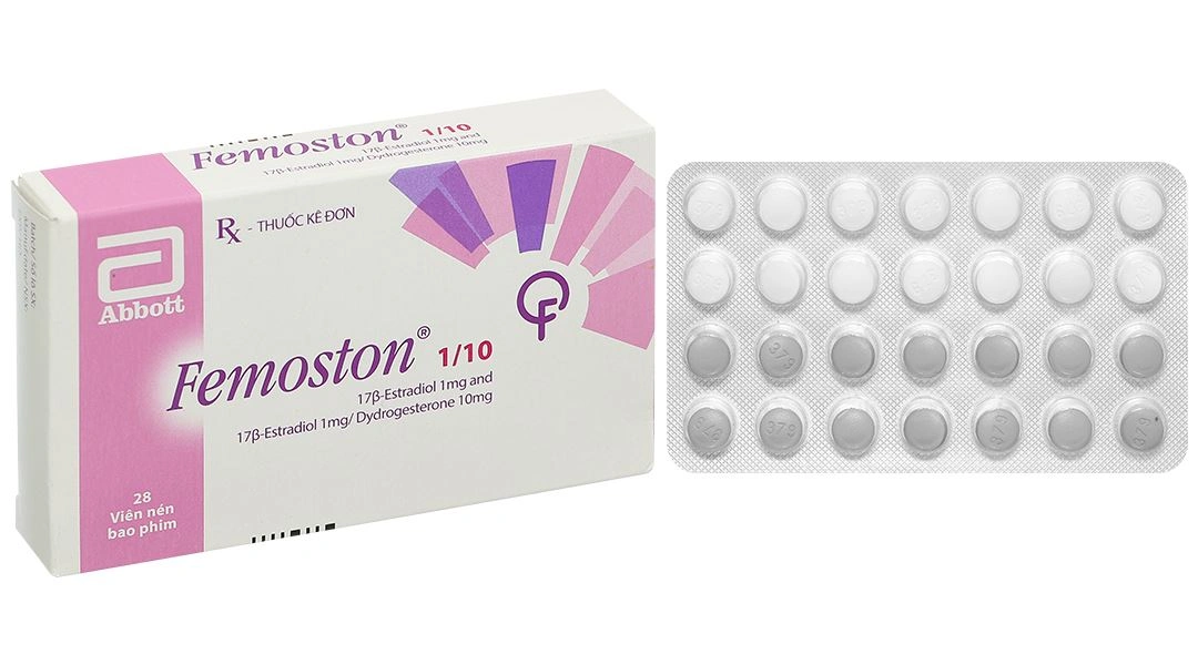Femoston 1/10 điều trị thiếu hụt nội tiết tố nữ estrogen (1 vỉ x 28 viên) - 