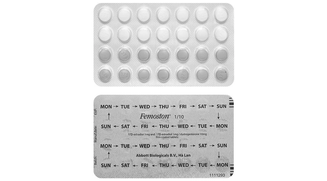 Femoston 1/10 điều trị thiếu hụt nội tiết tố nữ estrogen (1 vỉ x 28 viên) - 5