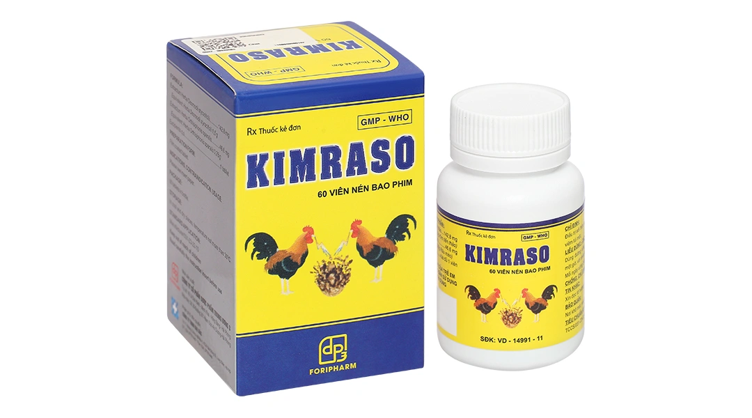 Kimraso trị sỏi thận, sỏi mật, viêm bể thận lọ 60 viên - 