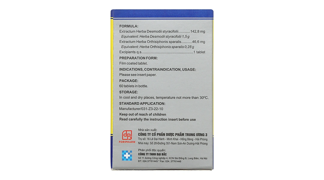 Kimraso trị sỏi thận, sỏi mật, viêm bể thận lọ 60 viên - 3