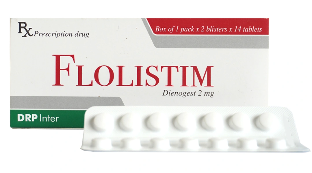 Flolistim 2mg ức chế sự phát triển của tế bào lạc nội mạc tử cung (2 vỉ x 14 viên) - 