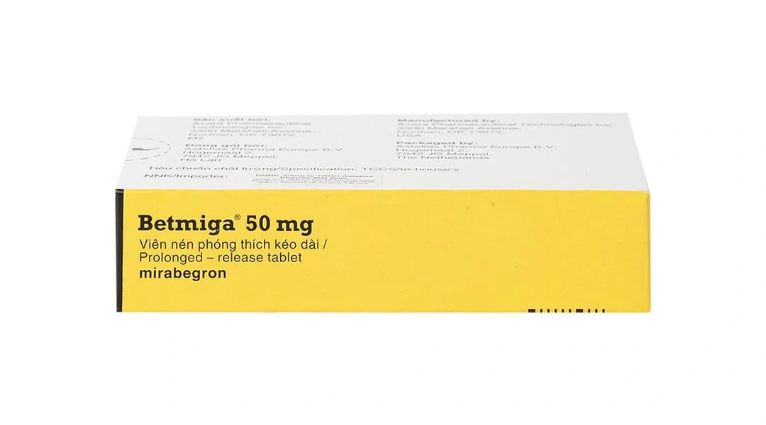 Betmiga 50mg điều trị triệu chứng tiểu gấp (3 vỉ x 10 viên) - 4