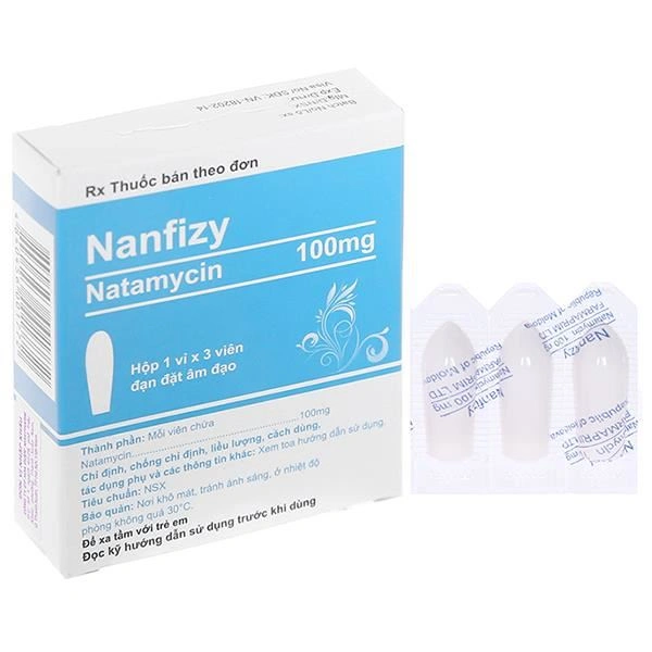 Viên đặt âm đạo Nanfizy 100mg trị và dự phòng nhiễm nấm âm hộ, âm đạo