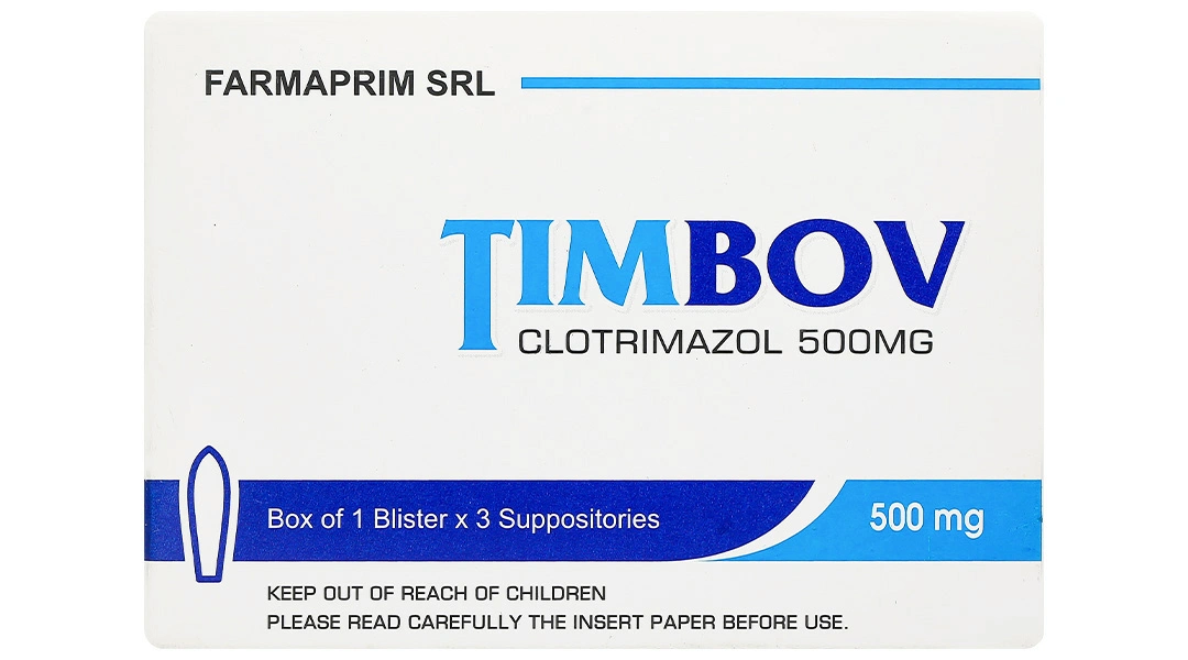 Viên đặt âm đạo Timbov 500mg điều trị viêm âm đạo do vi khuẩn, nấm (1 vỉ x 3 viên) - 1