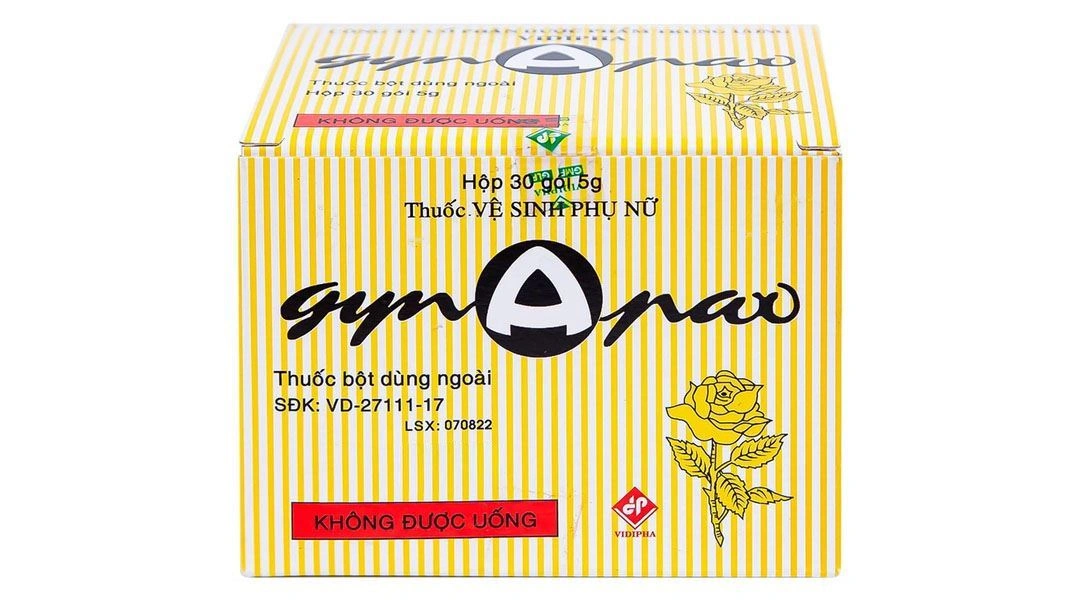 Thuốc bột dùng ngoài Gynapax Vidipha vệ sinh niêm mạc phụ khoa (30 gói x 5g) - 2