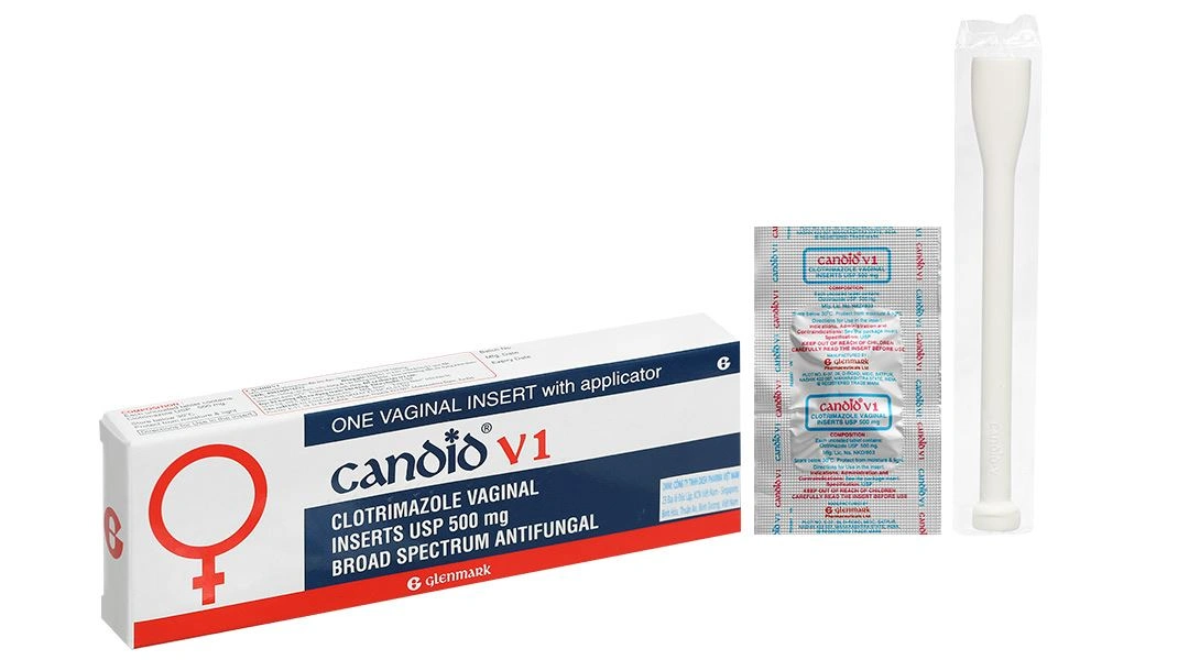 Viên đặt âm đạo Candid-V1 điều trị tại chỗ nhiễm candida âm hộ-âm đạo (1 vỉ x 1 viên) - 