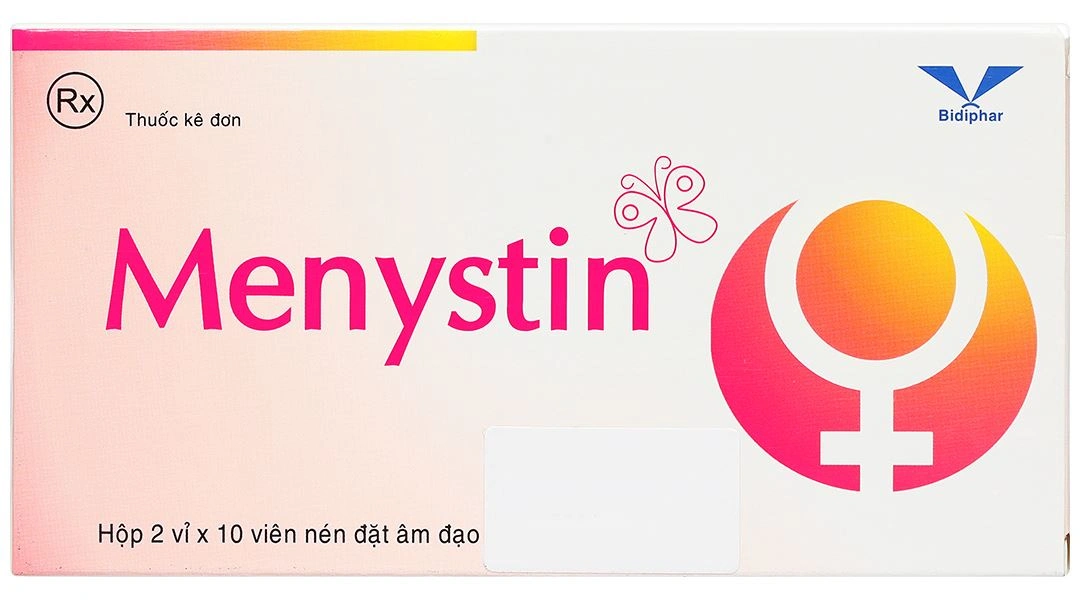 Thuốc đặt Menystin điều trị viêm âm đạo do Trichomonas, nấm Candida (2 vỉ x 10 viên) - 1