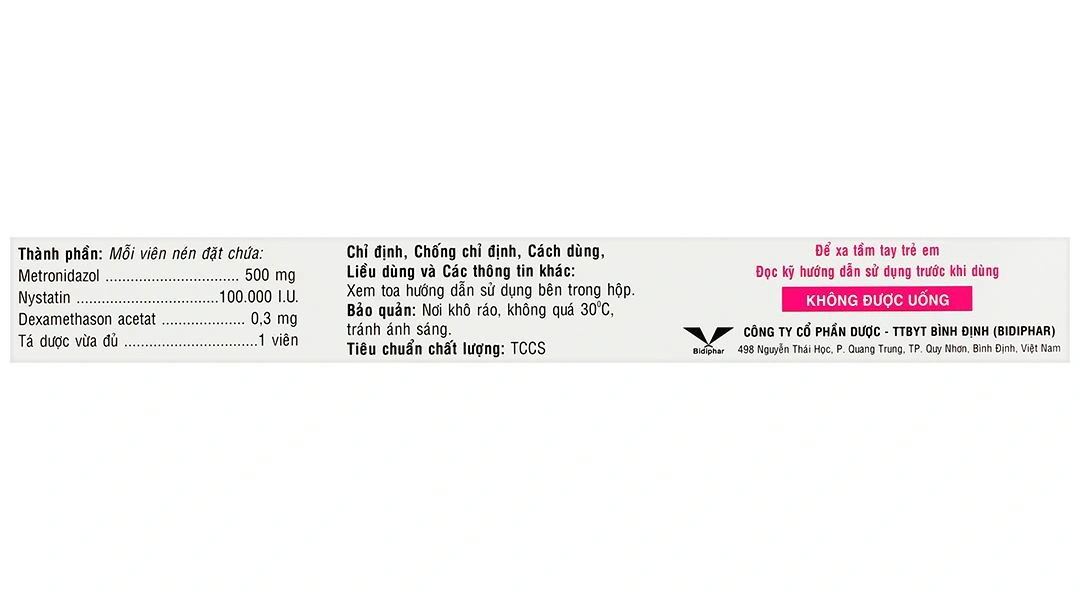 Thuốc đặt Menystin điều trị viêm âm đạo do Trichomonas, nấm Candida (2 vỉ x 10 viên) - 8