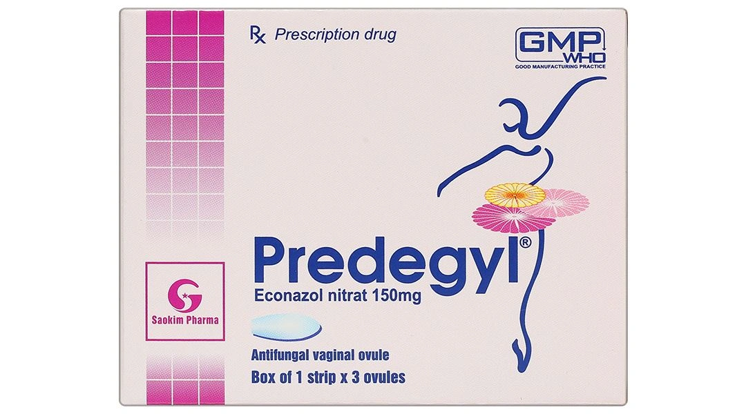 Viên đặt âm đạo Predegyl 150mg điều trị các bệnh viêm âm đạo do nấm (1 vỉ x 3 viên) - 2