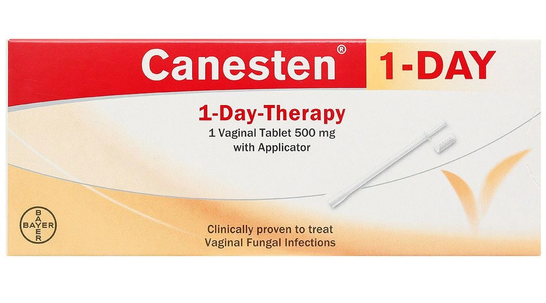 Viên đặt âm đạo Canesten 1-Day 500mg hỗ trợ điều trị viêm âm đạo (1 vỉ x 1 viên) - 1