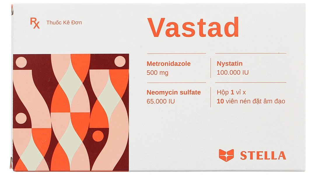 Viên đặt âm đạo Vastad điều trị viêm âm đạo (1 vỉ x 10 viên) - 1