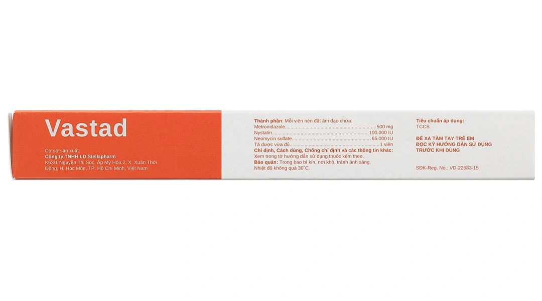 Viên đặt âm đạo Vastad điều trị viêm âm đạo (1 vỉ x 10 viên) - 3