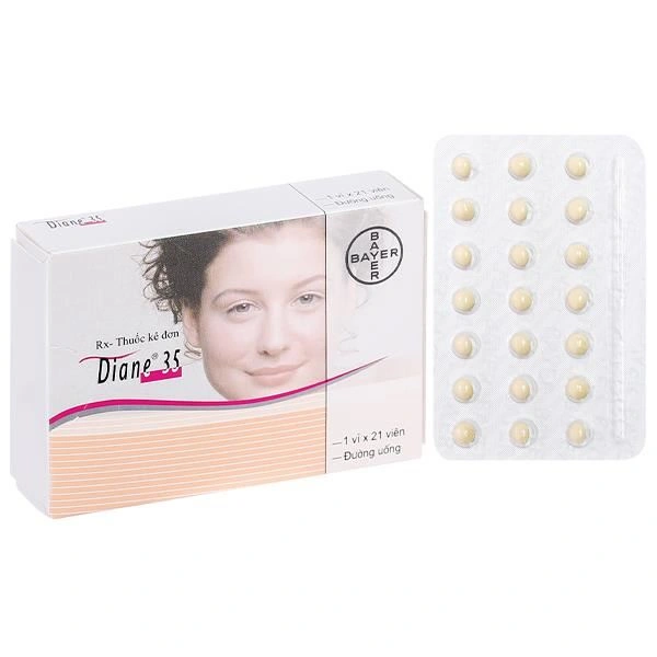 Diane 35 trị mụn trứng cá mức độ vừa đến nặng, tránh thai hằng ngày