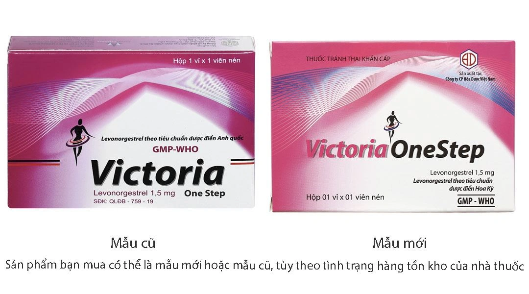 Victoria One Step 1.5mg thuốc tránh thai khẩn cấp trong vòng 72 giờ (1 vỉ x 1 viên) - 