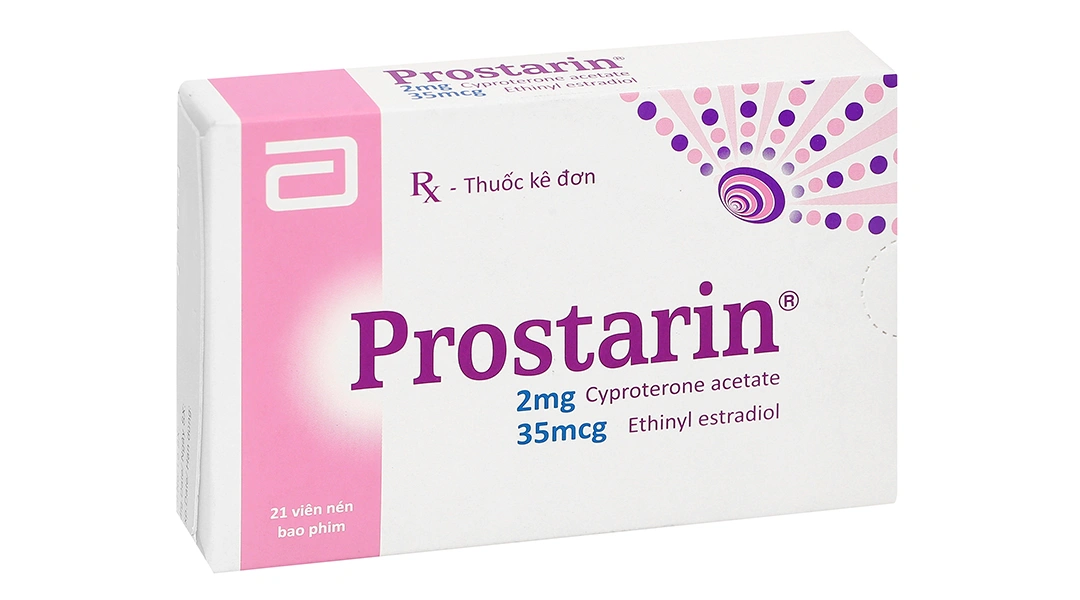 Prostarin giảm androgen, ngăn chặn một số biểu hiện cường androgen (1 vỉ x 21 viên) - 