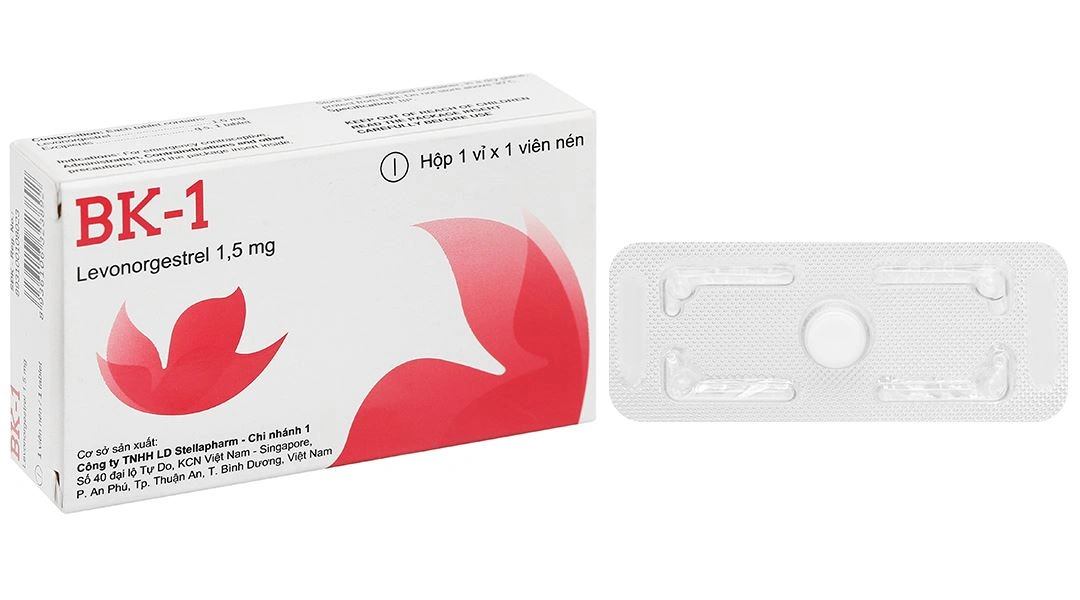 BK-1 thuốc tránh thai khẩn cấp trong vòng 72 giờ (1 vỉ x 1 viên) - 