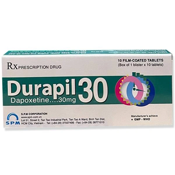 Durapil 30mg điều trị các trường hợp xuất tinh sớm ở nam giới