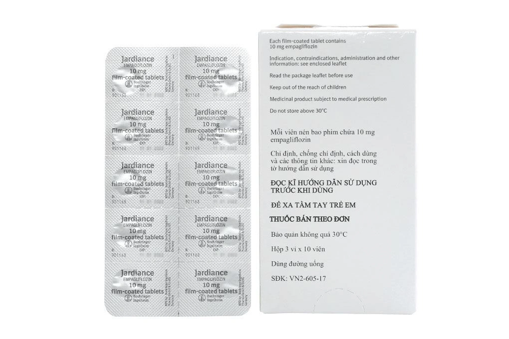 Jardiance 10mg trị đái tháo đường tuýp 2, suy tim, bệnh thận mạn tính (3 vỉ x 10 viên) - 2