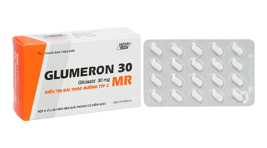Glumeron 30 MR trị đái tháo đường tuýp II (5 vỉ x 20 viên) - 
