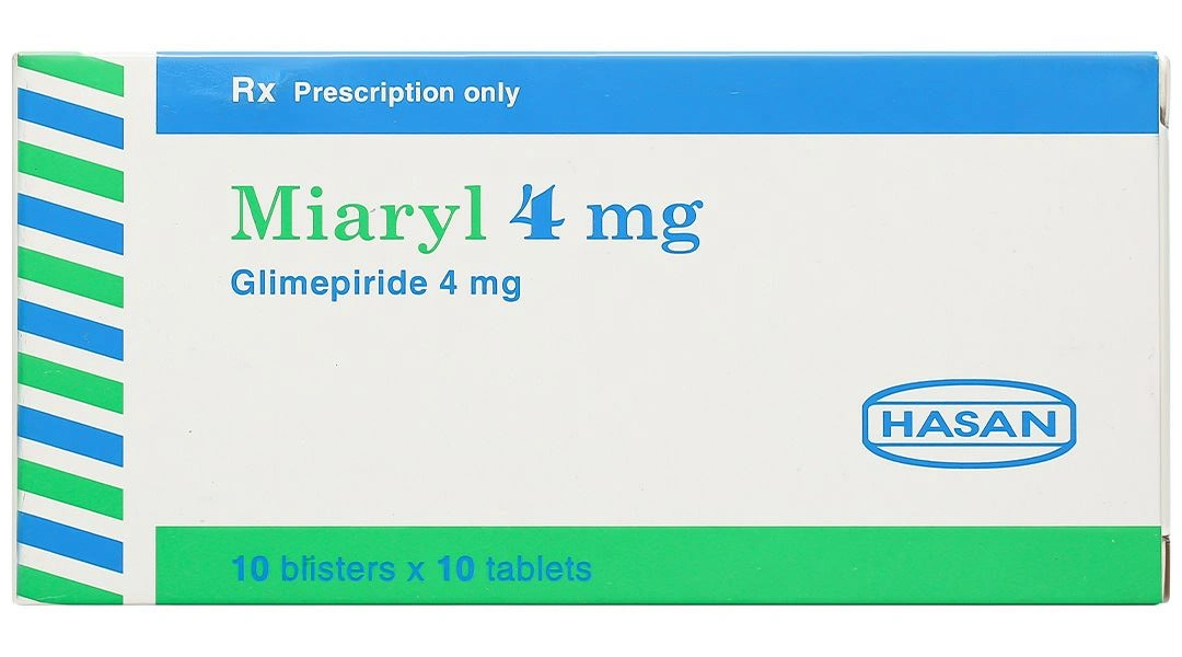 Miaryl 4mg điều trị đái tháo đường type 2 (10 vỉ x 10 viên) - 2