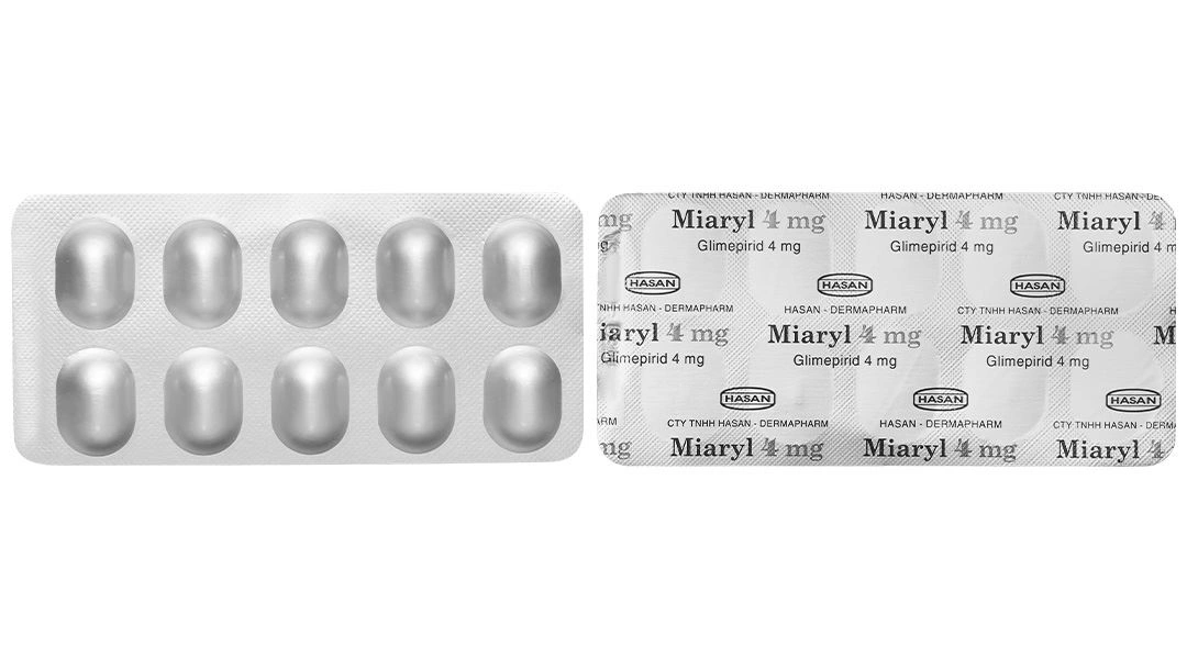 Miaryl 4mg điều trị đái tháo đường type 2 (10 vỉ x 10 viên) - 5