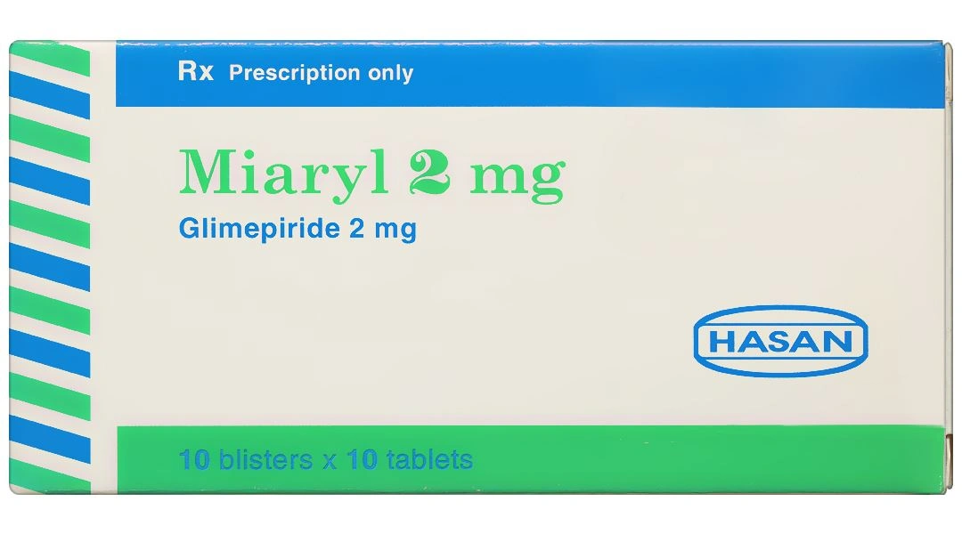 Miaryl 2mg điều trị tiểu đường type 2 (10 vỉ x 10 viên) - 2