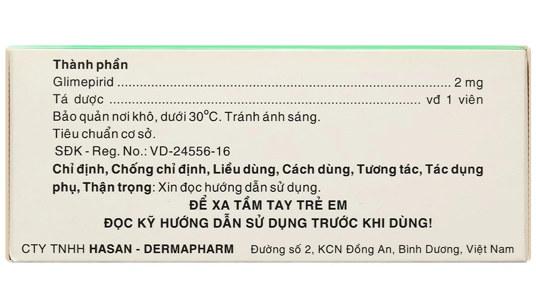 Miaryl 2mg điều trị tiểu đường type 2 (10 vỉ x 10 viên) - 4