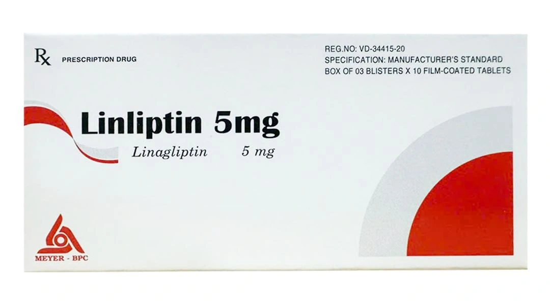 Linliptin 5mg điều trị đái tháo đường tuýp 2 (3 vỉ x 10 viên) - 