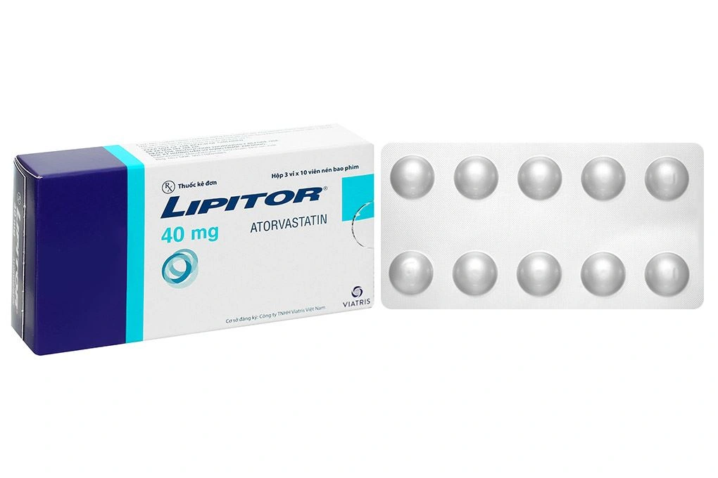 Lipitor 40mg trị rối loạn mỡ máu (3 vỉ x 10 viên) - 1