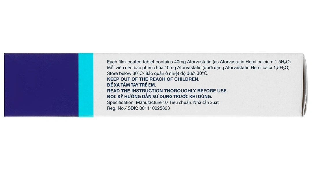 Lipitor 40mg trị rối loạn mỡ máu (3 vỉ x 10 viên) - 3
