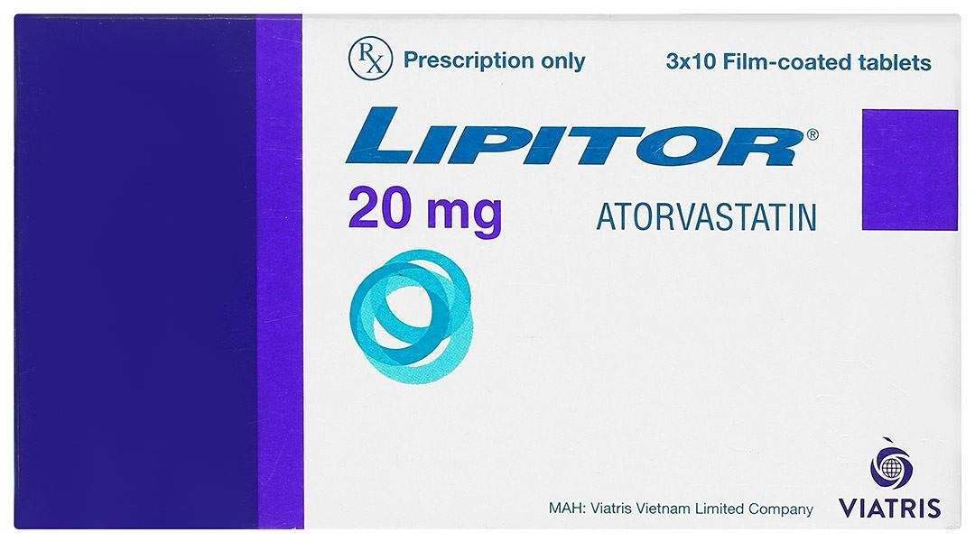Lipitor 20mg trị rối loạn mỡ máu (3 vỉ x 10 viên) - 2