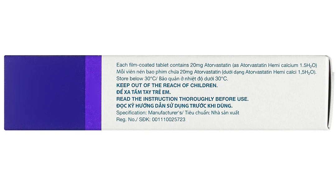 Lipitor 20mg trị rối loạn mỡ máu (3 vỉ x 10 viên) - 3