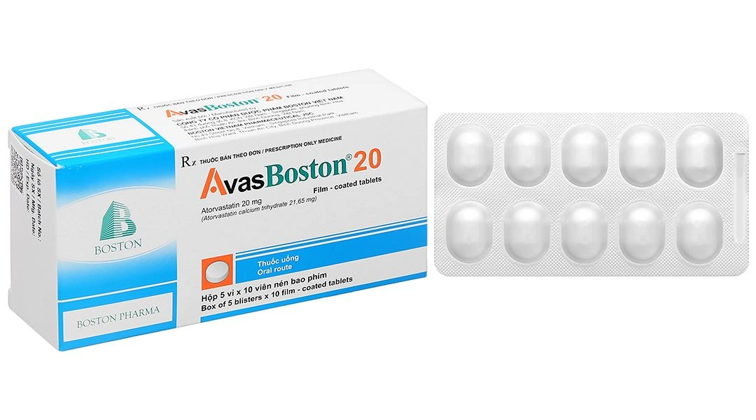 Avasboston 20 điều trị rối loạn mỡ máu (5 vỉ x 10 viên) - 